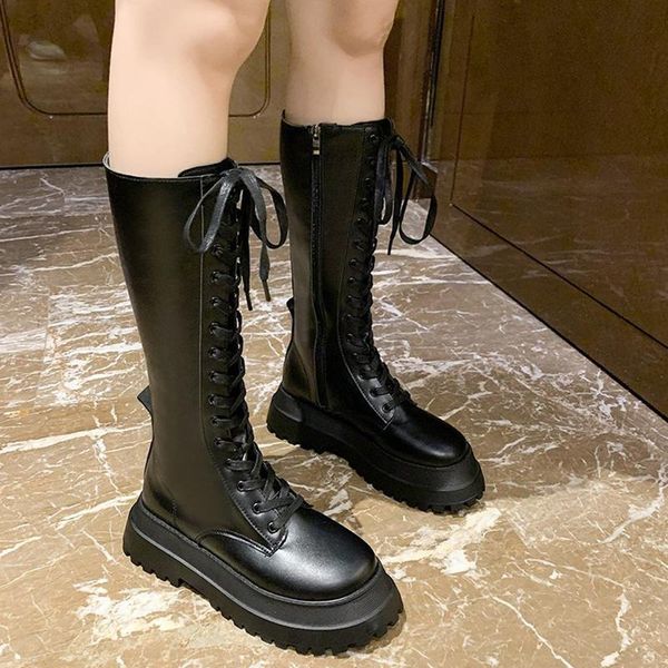 boots black chunky platform knee high women 2021 punk increasing lace up motorcycle woman square heels botines
boots black chunky platform knee high women 2021 punk increasing lace up motorcycle woman square heels botines