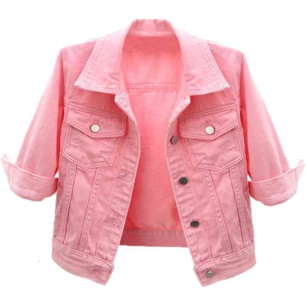 women's fur & faux spring summer white pink denim jacket women korean wild slim 3/4 sleeve short jeans coat harajuku female studen, Black
women's fur & faux spring summer white pink denim jacket women korean wild slim 3/4 sleeve short jeans coat harajuku female studen, Black