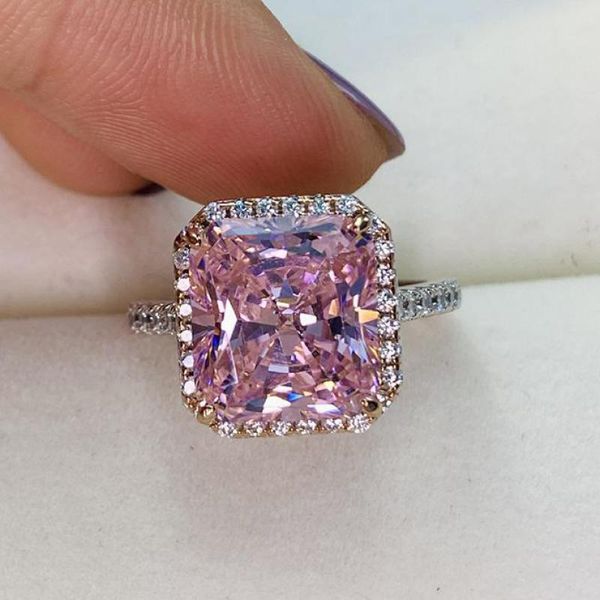 cluster rings romantic real 925 sterling silver 10*11mm pink high carbon diamond wedding engagement for women bridal ring fine jewelry, Golden;silver
cluster rings romantic real 925 sterling silver 10*11mm pink high carbon diamond wedding engagement for women bridal ring fine jewelry, Golden;silver