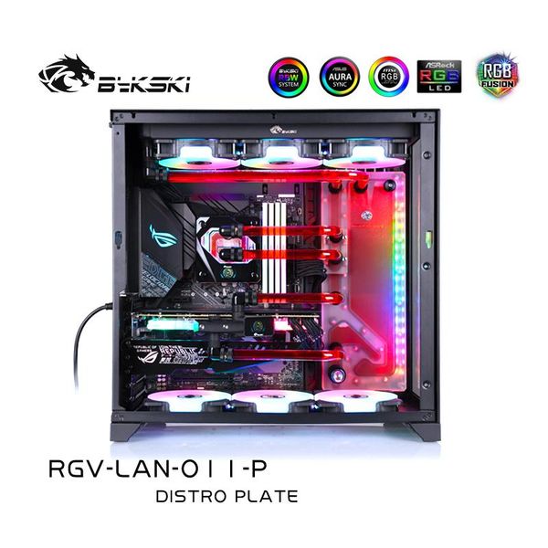 fans & coolings bykski rgv-lan-o11-p distro plate for lian li pc-o11 dynamic case, waterway board single gpu building
fans & coolings bykski rgv-lan-o11-p distro plate for lian li pc-o11 dynamic case, waterway board single gpu building