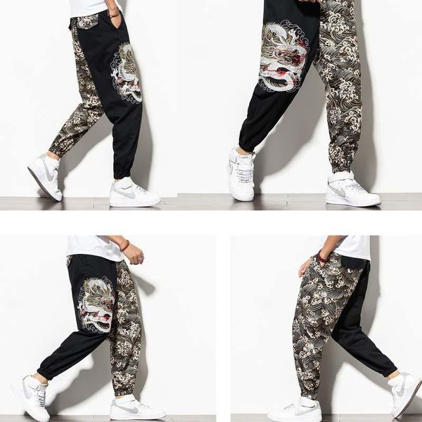 ethnic clothing jaoanese fashion clothes for man cotton splicing retro men's pants dragon embroidery wave print man's overalls sum, Red
ethnic clothing jaoanese fashion clothes for man cotton splicing retro men's pants dragon embroidery wave print man's overalls sum, Red
