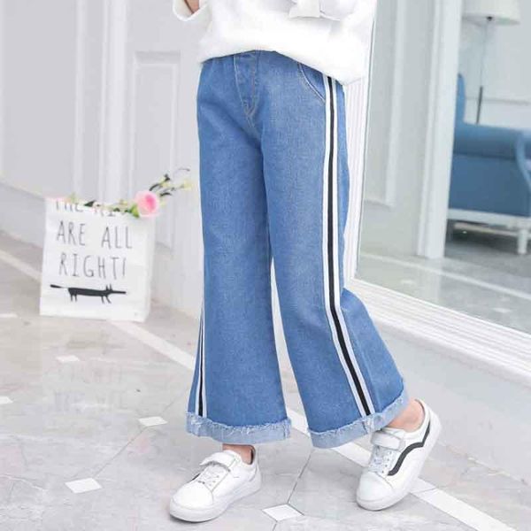 kids straight denim jeans wide-leg raw edge children long trousers teenagers casual pants spring autumn big girls street-wear, Blue
kids straight denim jeans wide-leg raw edge children long trousers teenagers casual pants spring autumn big girls street-wear, Blue