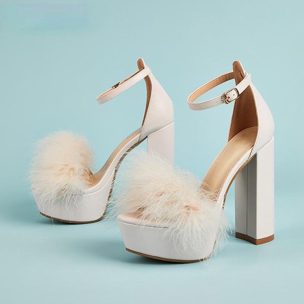 dress shoes summer 2021 fashion woman sandals feather hairy square high heels peep toe mules lady platform real fur white style, Black
dress shoes summer 2021 fashion woman sandals feather hairy square high heels peep toe mules lady platform real fur white style, Black