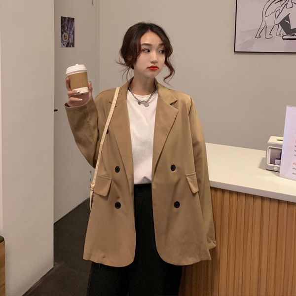 women's suits & blazers nice autumn office female suit jacket plus size loose casual lapel streetwear solid color outwear, White;black
women's suits & blazers nice autumn office female suit jacket plus size loose casual lapel streetwear solid color outwear, White;black