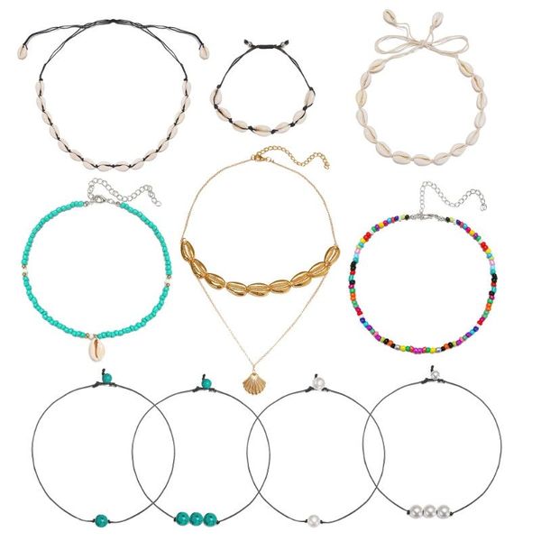 chokers 10 pcs/sets charm alloy shell adjustable beads necklace vintage bride wedding long chain choker women, Golden;silver
chokers 10 pcs/sets charm alloy shell adjustable beads necklace vintage bride wedding long chain choker women, Golden;silver