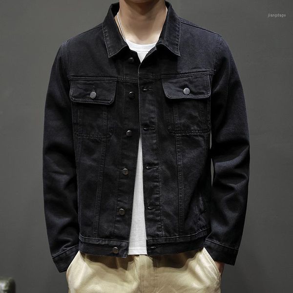 slim fit denim men's thin three-dimensional patch bag youth black casual single breasted jacket in spring and autumn jackets, Black;brown
slim fit denim men's thin three-dimensional patch bag youth black casual single breasted jacket in spring and autumn jackets, Black;brown