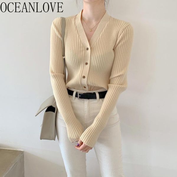 women's knits & tees oceanlove elegant simplicity knitted cardigan autumn v neck single breasted long sleeve inside all-match women sw, White
women's knits & tees oceanlove elegant simplicity knitted cardigan autumn v neck single breasted long sleeve inside all-match women sw, White