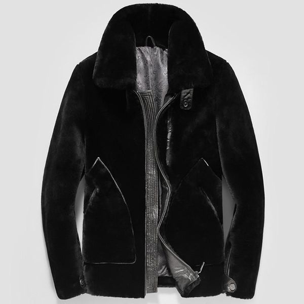men's leather & faux real winter jacket natural wool fur coat luxury mens jackets and coats plus size 5xl chaqueta hombre my1774, Black
men's leather & faux real winter jacket natural wool fur coat luxury mens jackets and coats plus size 5xl chaqueta hombre my1774, Black