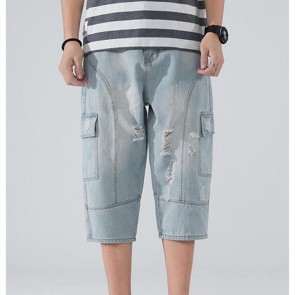 men's jeans croped men pants summer light blue loose fit ripped denim mens calf-length streetwear clothes
men's jeans croped men pants summer light blue loose fit ripped denim mens calf-length streetwear clothes