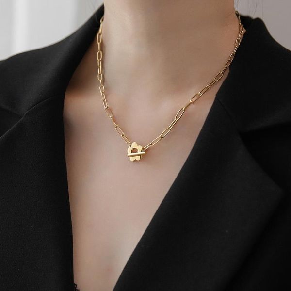 pendant necklaces titanium steel thick chain toggle clasp gold mixed linked circle for women minimalist choker necklace, Silver
pendant necklaces titanium steel thick chain toggle clasp gold mixed linked circle for women minimalist choker necklace, Silver