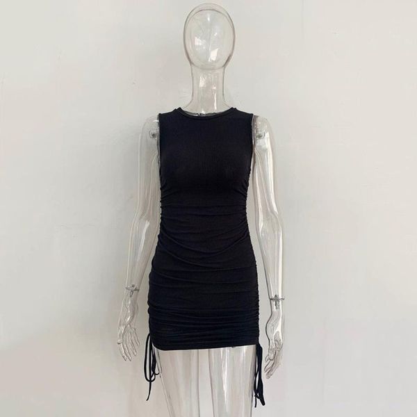 cotton ruched drawstring party dress women sleeveless elastic mini vintage summer bodycon club wear vestidos casual dresses, Black;gray
cotton ruched drawstring party dress women sleeveless elastic mini vintage summer bodycon club wear vestidos casual dresses, Black;gray