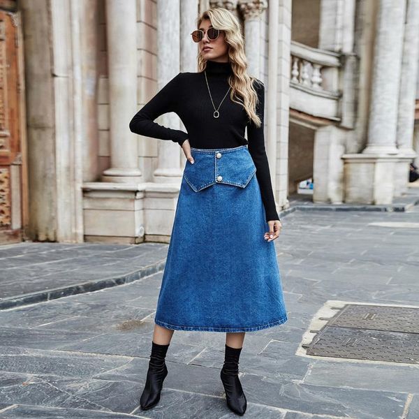 skirts korean fashion women denim high waist patchwork streetwear long a-line skirt for woman n0124, Black
skirts korean fashion women denim high waist patchwork streetwear long a-line skirt for woman n0124, Black