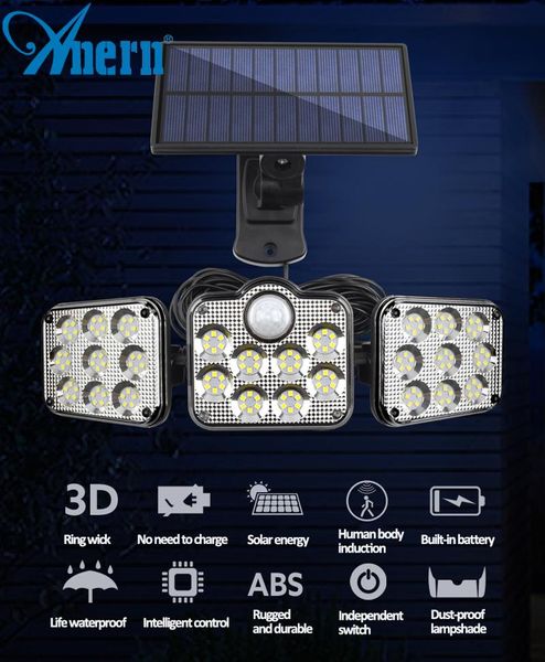 outdoor wall lamps 138 led light motion sensor solar powered lamp 3 heads remote control waterproof garden for street
outdoor wall lamps 138 led light motion sensor solar powered lamp 3 heads remote control waterproof garden for street