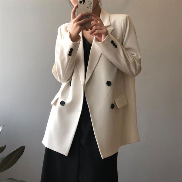 women's suits & blazers hzirip full sleeves jackets retro loose 2021 casual autumn office lady plus size ol solid vintage coats, White;black
women's suits & blazers hzirip full sleeves jackets retro loose 2021 casual autumn office lady plus size ol solid vintage coats, White;black