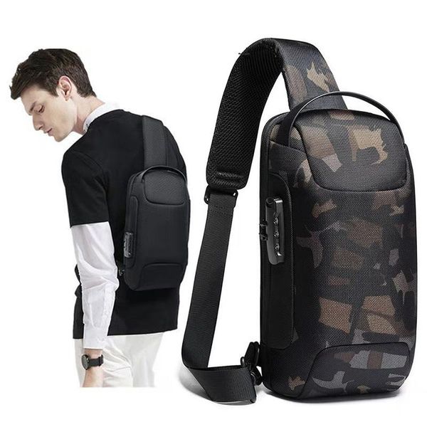 men anti-theft password lock chest bag usb charging cellphone camouflage style crossbody shoulder travel phone purse waist bags
men anti-theft password lock chest bag usb charging cellphone camouflage style crossbody shoulder travel phone purse waist bags