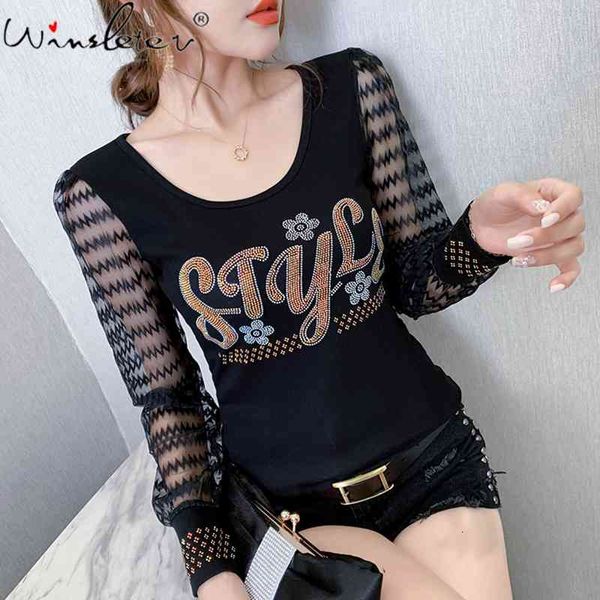 women's t-shirt black red letter crystal cotton t shirts women autumn long sleeve streetwear fashion tee slim t-sh, White
women's t-shirt black red letter crystal cotton t shirts women autumn long sleeve streetwear fashion tee slim t-sh, White