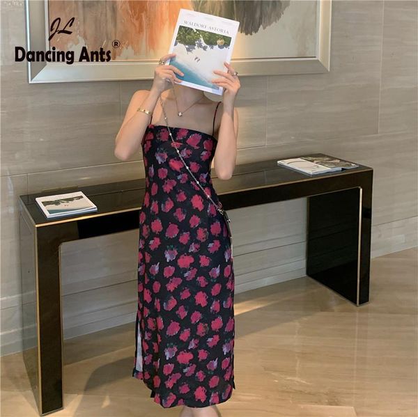 women dress slim spaghetti strap high waist vintage mid-calf woman dresses elegant japanese style summer clothing casual, Black;gray
women dress slim spaghetti strap high waist vintage mid-calf woman dresses elegant japanese style summer clothing casual, Black;gray