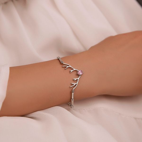 antler small fresh zircon bracelet women's creative christmas elk bracelet art student's hand, Silver
antler small fresh zircon bracelet women's creative christmas elk bracelet art student's hand, Silver