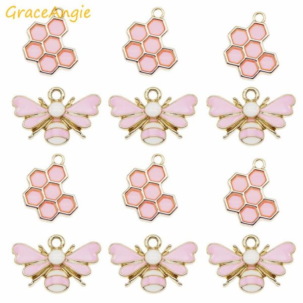 charms 8pcs fashion animals pink alloy jewelry making enamel bees honeycomb drop earrings pendant handmade accessories keychain, Bronze;silver
charms 8pcs fashion animals pink alloy jewelry making enamel bees honeycomb drop earrings pendant handmade accessories keychain, Bronze;silver