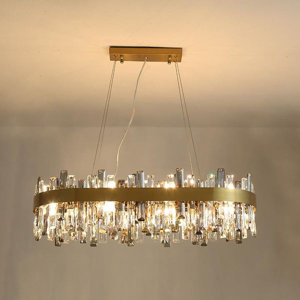 modern luxury chandelier lighting for dining room oval design home decor crystal light fixtures brushed gold led cristal lamps chandeliers
modern luxury chandelier lighting for dining room oval design home decor crystal light fixtures brushed gold led cristal lamps chandeliers