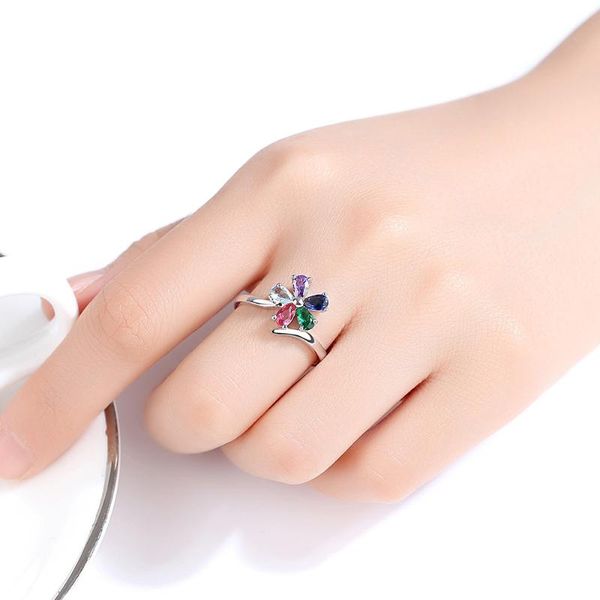 cluster rings jewelry gift vintage designer plum blossom micro inlaid color zircon simple petal small flower bridal wedding for girls, Golden;silver
cluster rings jewelry gift vintage designer plum blossom micro inlaid color zircon simple petal small flower bridal wedding for girls, Golden;silver