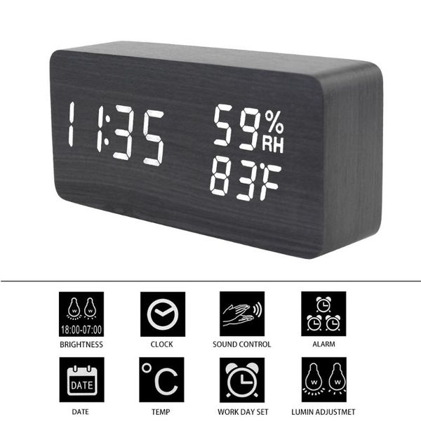 other clocks & accessories usb/ powered bedside led wooden clock electronic deskvoice control temperature and humidity display
other clocks & accessories usb/ powered bedside led wooden clock electronic deskvoice control temperature and humidity display
