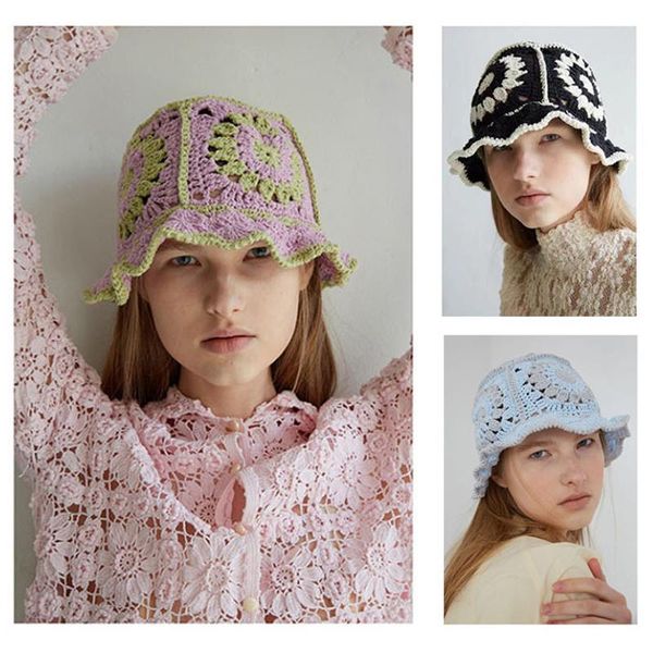 wide brim hats uspop hat female four seasons hand crochet flower bucket retro knitted cute fashion, Blue;gray
wide brim hats uspop hat female four seasons hand crochet flower bucket retro knitted cute fashion, Blue;gray