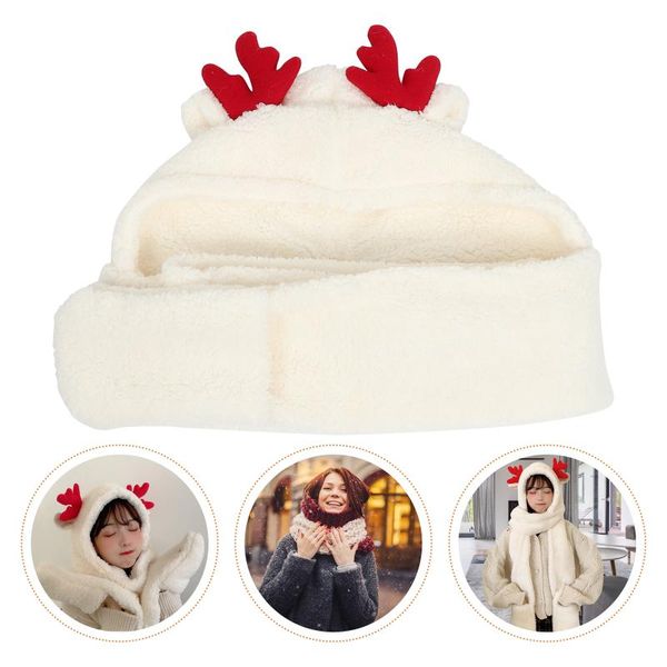 hooks & rails 1 pc girls warm antler hat earmuffs scarf cover collar for