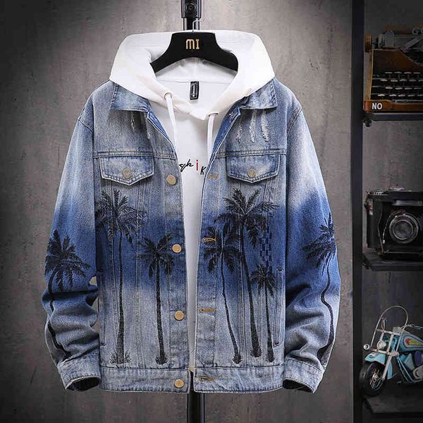 men's jackets denim jacket male spring autumn hipster teenager ripped holes embroidered thin function coat men clothing b8o3, Black;brown
men's jackets denim jacket male spring autumn hipster teenager ripped holes embroidered thin function coat men clothing b8o3, Black;brown