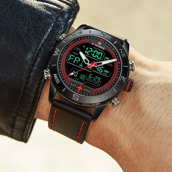 wristwatches naviforce digital sport watches mens military chronograph quartz wristwatch male leather waterproof luminous clock, Slivery;brown
wristwatches naviforce digital sport watches mens military chronograph quartz wristwatch male leather waterproof luminous clock, Slivery;brown