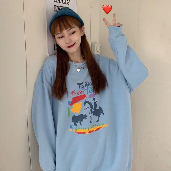 oversized sweatshirts women printed harajuku women's clothes streetwear loose casual pullover o-neck korean style hoodies &, Black
oversized sweatshirts women printed harajuku women's clothes streetwear loose casual pullover o-neck korean style hoodies &, Black