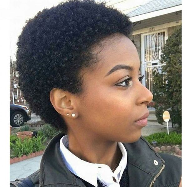 short lace front wigs afro kinky curly malaysian human hair natural color pixie cut 130% density remy wig, Black;brown
short lace front wigs afro kinky curly malaysian human hair natural color pixie cut 130% density remy wig, Black;brown