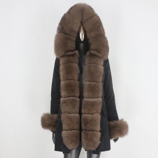 women's fur & faux cxfs 2021 waterproof long parka winter jacket women real coat natural collar hood warm streetwear detachable, Black
women's fur & faux cxfs 2021 waterproof long parka winter jacket women real coat natural collar hood warm streetwear detachable, Black