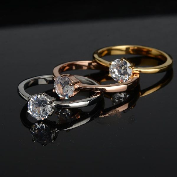 stainless steel cz rings rose gold color cubic zirconia engagement ring for women girls gift drop wholesale cluster, Golden;silver
stainless steel cz rings rose gold color cubic zirconia engagement ring for women girls gift drop wholesale cluster, Golden;silver