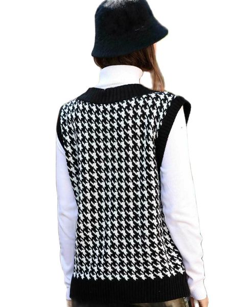women's sweaters v-neck women sweater geometric sleeveless autumn winter season 2021 fashion casual lady outside acrylic fabric, White;black
women's sweaters v-neck women sweater geometric sleeveless autumn winter season 2021 fashion casual lady outside acrylic fabric, White;black