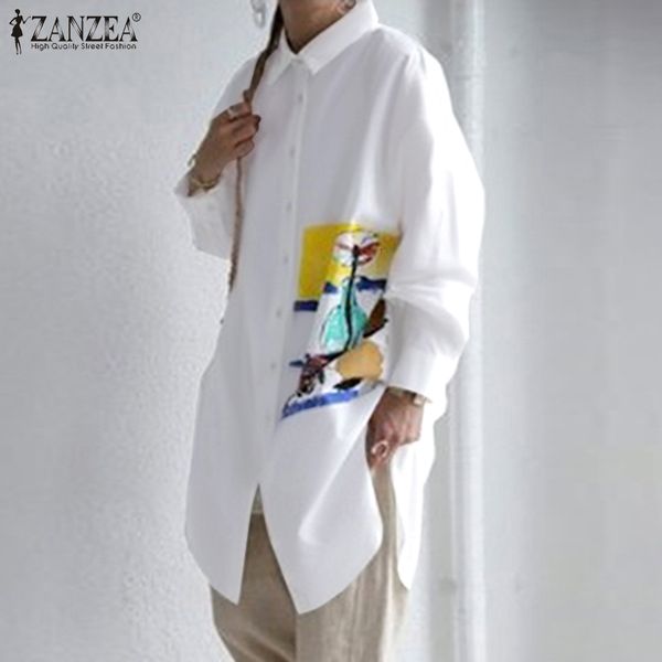 blouses elegant patchwork printed shirts women's irregular blouse casual long sleeve blusas female lapel button tunic plus size, White
blouses elegant patchwork printed shirts women's irregular blouse casual long sleeve blusas female lapel button tunic plus size, White