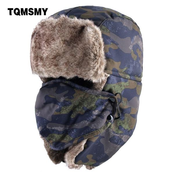 berets tqmsmy camouflage russian hats for men winter bomber hat women's cap thicker keep warm earmuffs caps masks casquette, Blue;gray
berets tqmsmy camouflage russian hats for men winter bomber hat women's cap thicker keep warm earmuffs caps masks casquette, Blue;gray