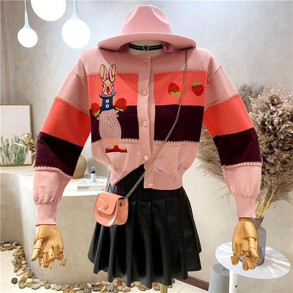 women's knits & tees women long sleeve sweaters autumn winter knitted young ladies stripped cartoon embroidery cardigans jumper ns871, White
women's knits & tees women long sleeve sweaters autumn winter knitted young ladies stripped cartoon embroidery cardigans jumper ns871, White