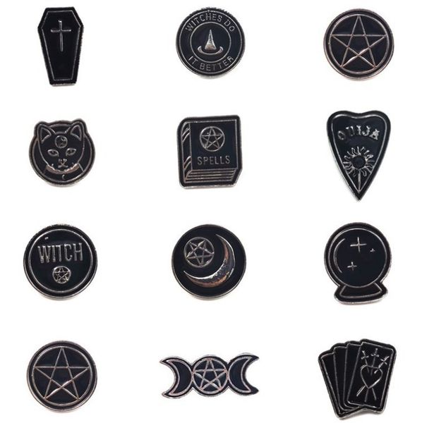 factory popular punk witch coffin sorcery book round black brooch dark brooch christmas
factory popular punk witch coffin sorcery book round black brooch dark brooch christmas