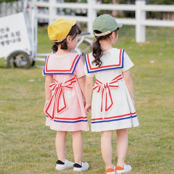 2021 childrenswear summer new college girls dress bow of belt color girls dress, Red;yellow
2021 childrenswear summer new college girls dress bow of belt color girls dress, Red;yellow