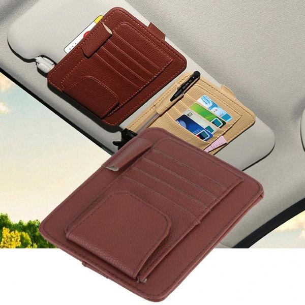 car organizer storage sun visor card bill holder pu leather bag glasses clip tools
car organizer storage sun visor card bill holder pu leather bag glasses clip tools
