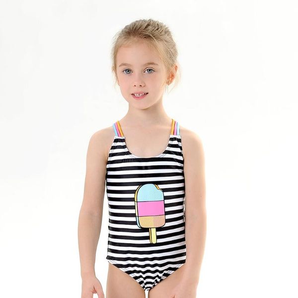 children swimwear camisole stripe printing girl swimsuit conjoined swimsuit one piece cartoon print summer beachwear vetement, Black
children swimwear camisole stripe printing girl swimsuit conjoined swimsuit one piece cartoon print summer beachwear vetement, Black