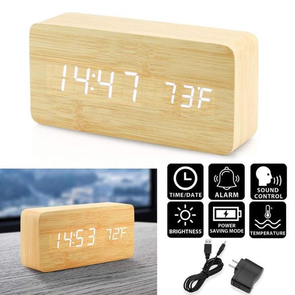stylish multifunctional led alarm clock creative wooden usb power supply digital with voice control other clocks & accessories
stylish multifunctional led alarm clock creative wooden usb power supply digital with voice control other clocks & accessories