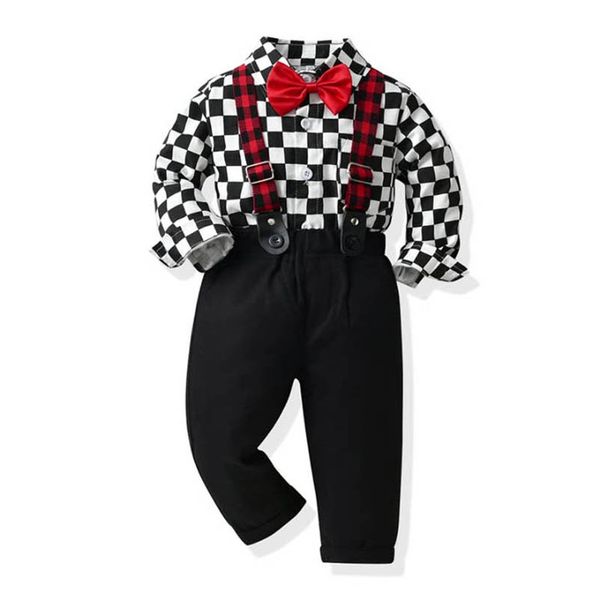 kids clothing sets boy suit boys children kid clothes children's autumn plaid long-sleeved bow tie cotton shirt with trousers two-piece, White
kids clothing sets boy suit boys children kid clothes children's autumn plaid long-sleeved bow tie cotton shirt with trousers two-piece, White