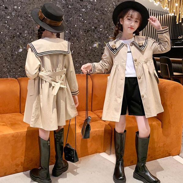 coat girls' jackets 2021 styles western style girls big children autumn children's windbreaker fashionable clothing, Blue;gray
coat girls' jackets 2021 styles western style girls big children autumn children's windbreaker fashionable clothing, Blue;gray