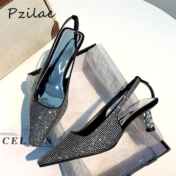 dress shoes pzilae bling crystal woman ladies square toe rhinestone heel sandals women summer pumps size 40, Black 
dress shoes pzilae bling crystal woman ladies square toe rhinestone heel sandals women summer pumps size 40, Black