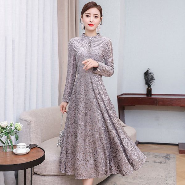 elegant dressed in women's lace temperament thin french retro big swing dress long fashion party y1097 42ey, Black;gray
elegant dressed in women's lace temperament thin french retro big swing dress long fashion party y1097 42ey, Black;gray