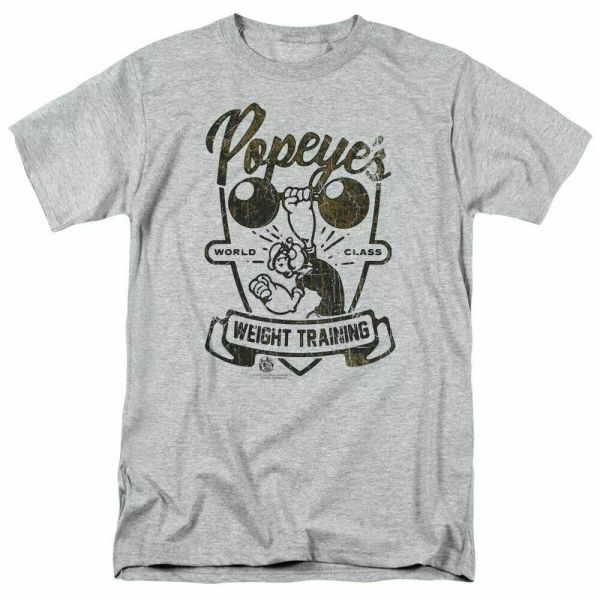 popeye weight training t shirt mens licensed sailor man idw comic tee sport gray, White;black
popeye weight training t shirt mens licensed sailor man idw comic tee sport gray, White;black