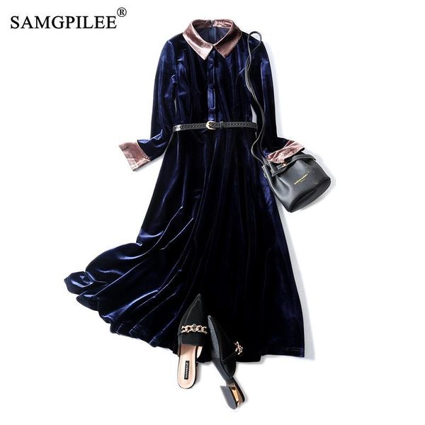 long dresses for women 2021 casual a-line solid full sleeve sashes plus size empire turn-down collar elegant, Black;gray
long dresses for women 2021 casual a-line solid full sleeve sashes plus size empire turn-down collar elegant, Black;gray