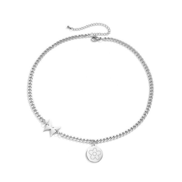chains potcet korea 2021 fashion trend women's stainless steel butterfly flower titanium necklace clavicle chain hip hop jewelry, Silver
chains potcet korea 2021 fashion trend women's stainless steel butterfly flower titanium necklace clavicle chain hip hop jewelry, Silver